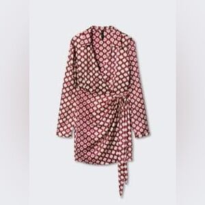 Burgundy shirt dress mango size 10